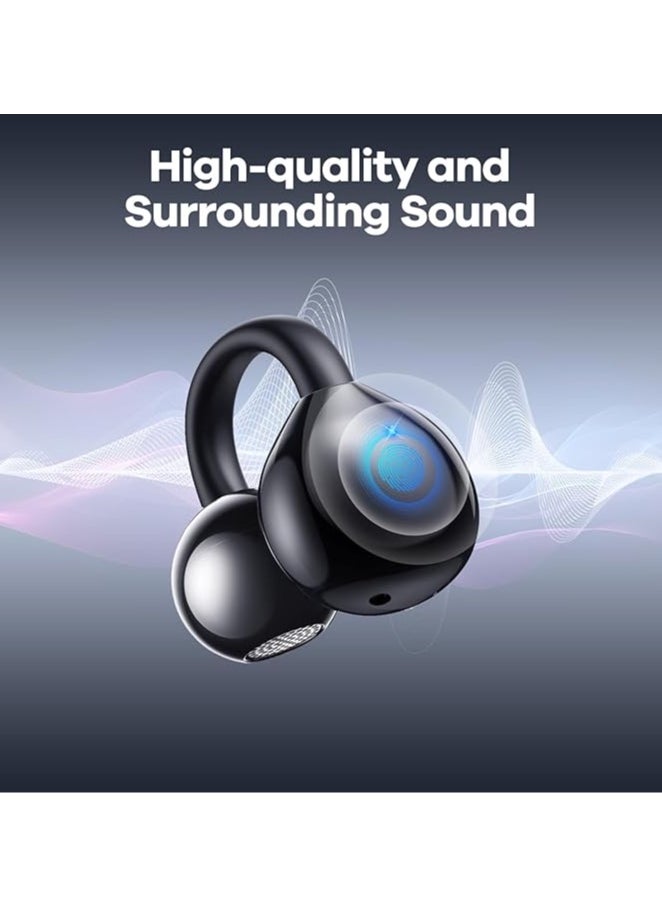 Generic Open Ear Clip Headphones with LED PowerDisplay,Wireless Bluetooth Earbuds, Open Ear Earbuds ，5.4 Sport Earbuds  Clip-on Earphones, Noise reduction, water resistance, Hi-Fi sound quality, suitable for playing games,to music (Black)  - Image 4