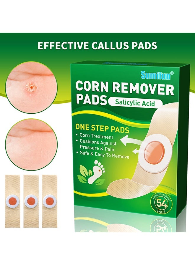 Sumifun 54 Packs Corn Remover Pads, Foot Care Treatment for Corns & Calluses, Foot Corn Removal Plaster, Relief Pain From Calluses, Corns, Blisters, Heel Rubbing, Gentle And Painless Corn Care Mat, Effective Treatment For Corns, Calluses, And Dead Skin - Image 2