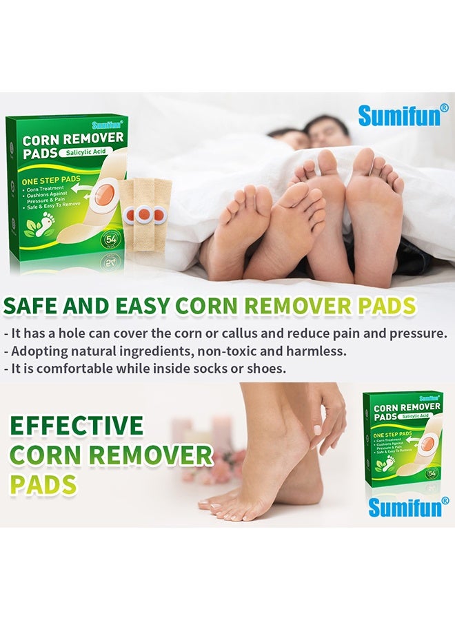 Sumifun 54 Packs Corn Remover Pads, Foot Care Treatment for Corns & Calluses, Foot Corn Removal Plaster, Relief Pain From Calluses, Corns, Blisters, Heel Rubbing, Gentle And Painless Corn Care Mat, Effective Treatment For Corns, Calluses, And Dead Skin - Image 5