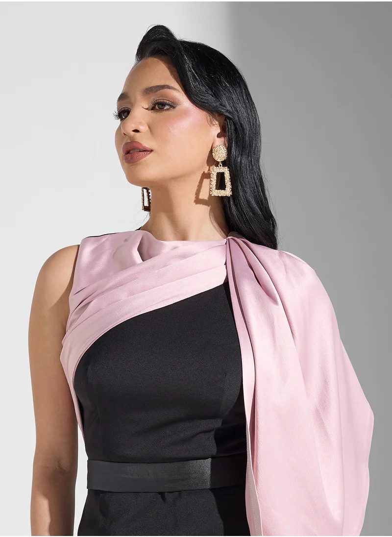 Namshi x Contrast Shade Mermaid Cut Dress