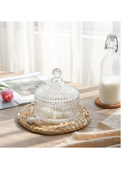 Luxoraq 300ml/10oz Elegant Crystal Candy Jar with Lid – Premium Glass Decorative Candy Dish Bowl – Tent Shaped Royal Style Biscuit Jar – Perfect for Wedding Candy Buffet, Home, Office, and Gift Use  - Image 3