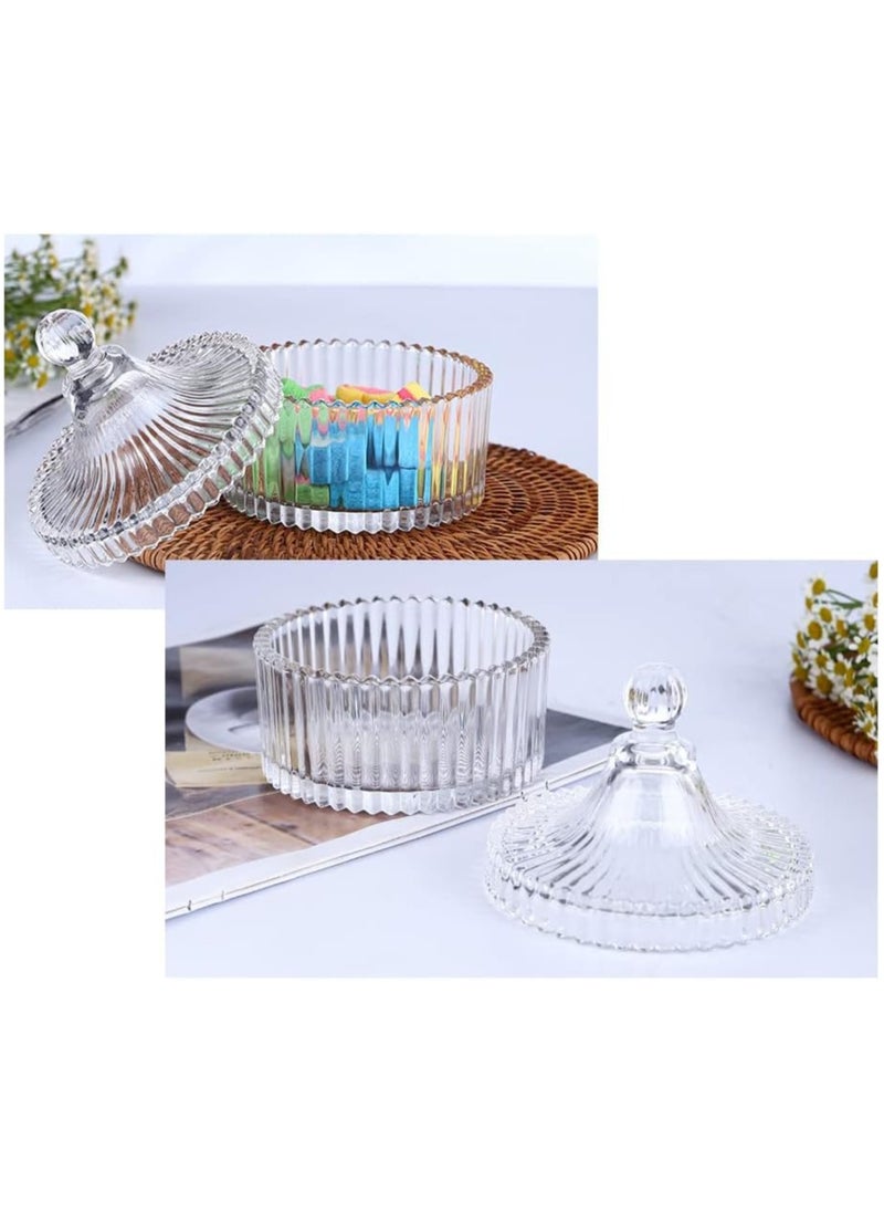Luxoraq 300ml/10oz Elegant Crystal Candy Jar with Lid – Premium Glass Decorative Candy Dish Bowl – Tent Shaped Royal Style Biscuit Jar – Perfect for Wedding Candy Buffet, Home, Office, and Gift Use  - Image 4