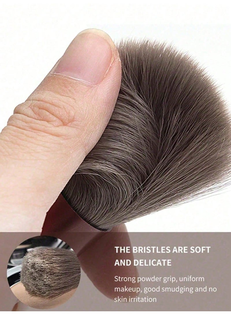 Shein 18-Piece Makeup Set – 5 Velvet Triangular Powder Puffs + 13 Professional Soft Makeup Brushes for Face & Eyes - Image 2