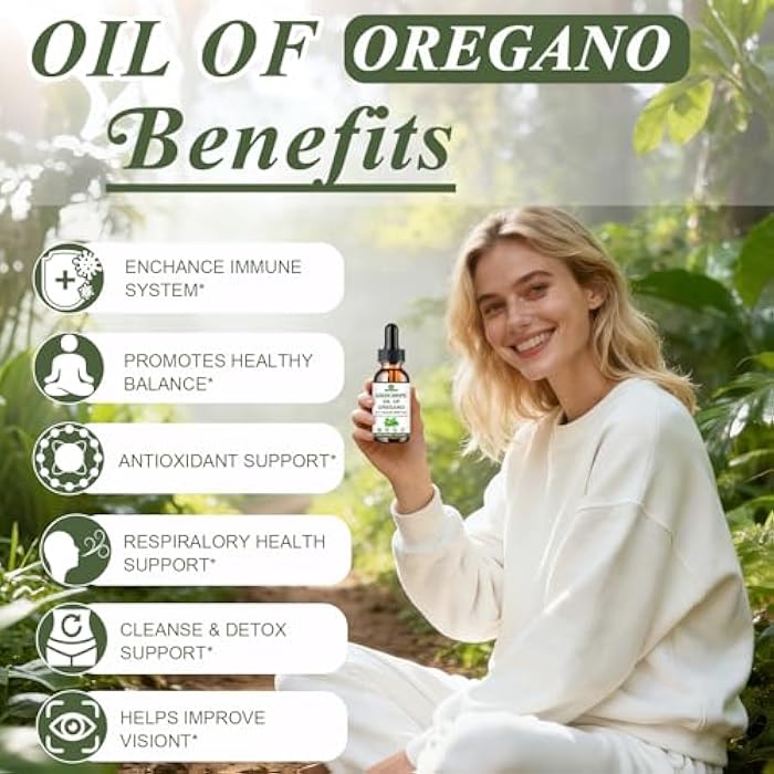 WellVeraVida Oil of Oregano with Black Seed Oil, 7-in-1 Organic Oregano Oil Drops W/Garlic Elderberry Olive Leaf, Carvacrol & Thymol*丨Natural Herbal Supplements for Seasoning Immune, Antioxidant Support丨Vegan - Image 3