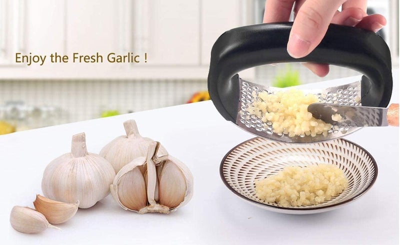 GLOWICK GLOWICK Garlic Press Crusher Grinding Slicer Chopper Cutter Ginger Squeeze Mincer with Handle 1Pcs  - Image 5