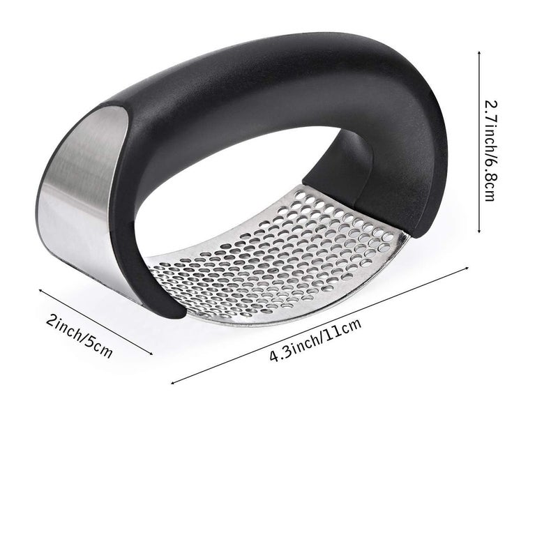 GLOWICK GLOWICK Garlic Press Crusher Grinding Slicer Chopper Cutter Ginger Squeeze Mincer with Handle 1Pcs  - Image 2
