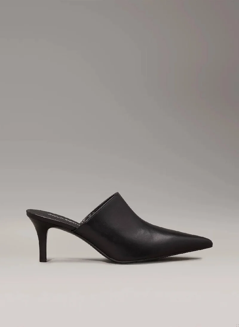 Leather Stiletto Mules