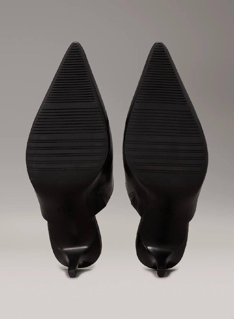 كالفن كلاين جينز حذاء ميول بكعب ستيليتو من الجلد - Image 5