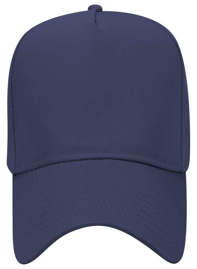 OTTO Wholesale 12 x Cap 5 Panel Mid Profile Baseball Cap (004 - Navy) (OSFM - Adult) - Image 2