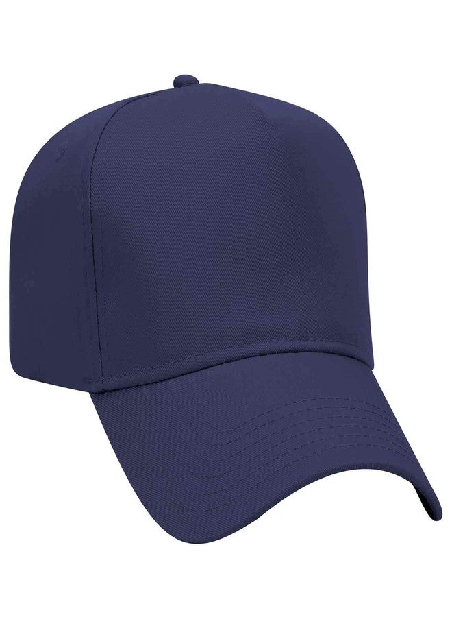 OTTO Wholesale 12 x Cap 5 Panel Mid Profile Baseball Cap (004 - Navy) (OSFM - Adult) - Image 1