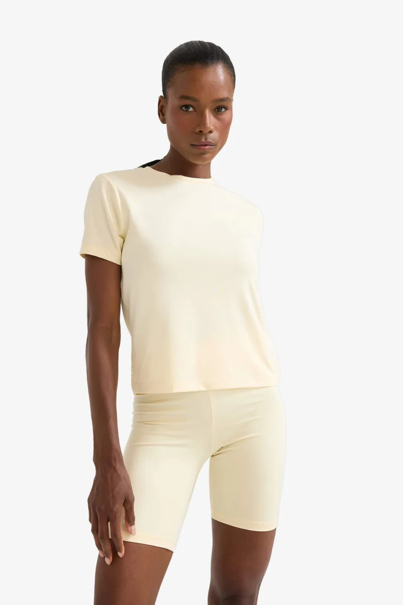 Defacto  DeFactoFit Standard Fit Crew Neck Sports T-Shirt for Women | Best Price UAE