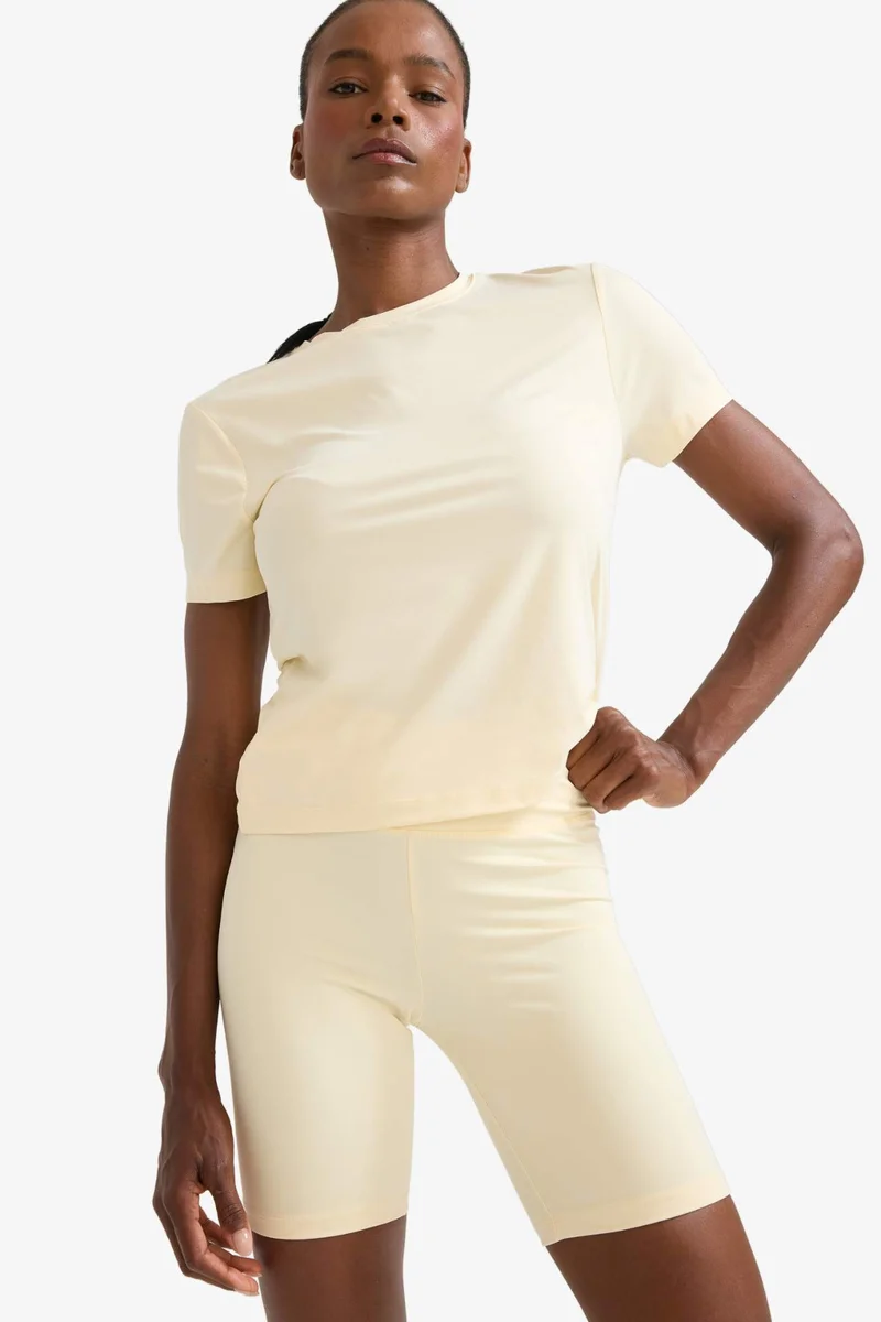 Defacto  DeFactoFit Standard Fit Crew Neck Sports T-Shirt for Women | Best Price UAE