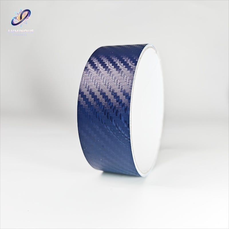 Blue 3D Carbon Fiber Vinyl Car Wrap 4.9cm Door Edge Guard Scratch Protector Anti Collision Film - Image 5