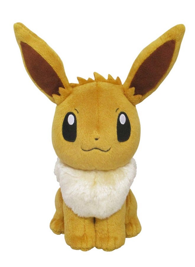 Sanei Pokemon All Star Series Eevee Stuffed Plush, 8", Brown (Pp07)  - Image 1