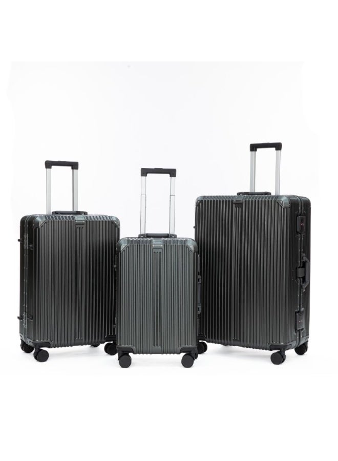 3-Piece Aluminium Luggage Sets (20", 28", 32"), Premium Expandable Carry-on Luggage