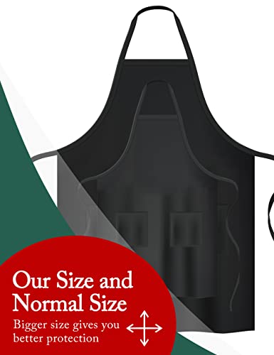 APRONNER Cotton Linen Baking Plus Size Aprons for Women with Pockets Kitchen Cooking Pastoral Style - Image 2