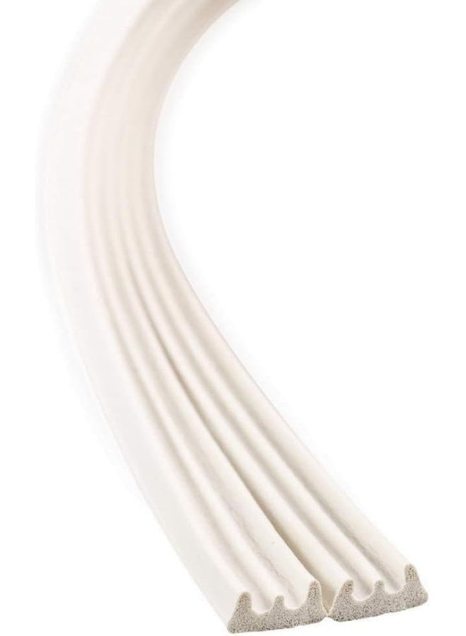 Beorol شريط مطاطي عازل للطقس 6 متر - شريط فوم EPDM، شريط مطاطي ذاتي اللصق عالي القوة لمقاومة التصادم للأبواب والنوافذ، مانع تسرب الصوت (شكل E أبيض) - Image 2