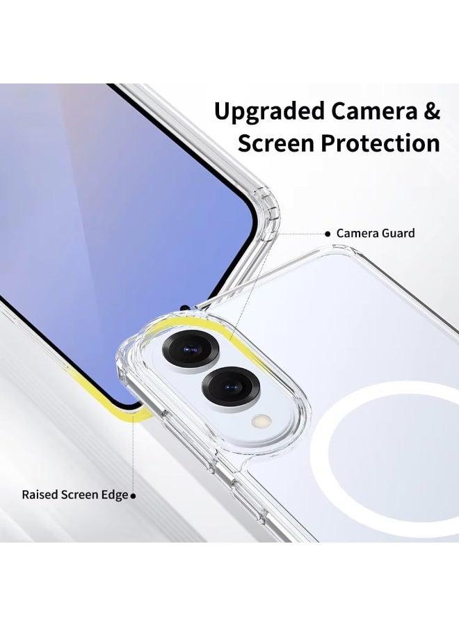 Case for Samsung Galaxy S25 Edge Magnetic Hybrid Clear Case Compatible with Mag Safe, PC with TPU Hybrid Technology for Galaxy S25 Edge  - Image 3