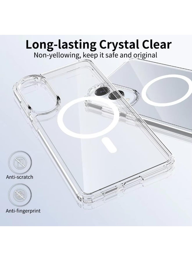 Case for Samsung Galaxy S25 Edge Magnetic Hybrid Clear Case Compatible with Mag Safe, PC with TPU Hybrid Technology for Galaxy S25 Edge  - Image 4
