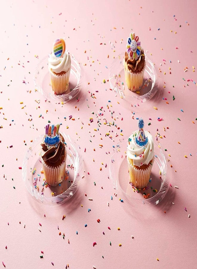 Munfix 200 Clear Plastic Plates Set - 7 Inch Disposable Dessert/Salad Plates, Bulk Pack for Party BBQ, Picnic, Parties, Travel and Events, Microwavable Recyclable - Image 4