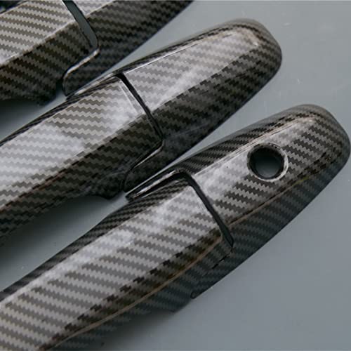 ZiWen 1 Set Sport Carbon Fiber Style Door Handle Cover Trim for Honda Civic 2006-2011 Pilot 2009-2015 (Carbon Fiber Print) - Image 2