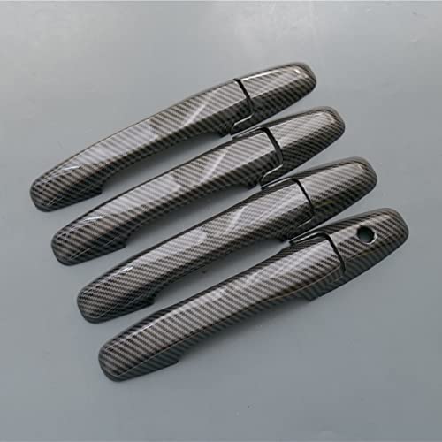 ZiWen 1 Set Sport Carbon Fiber Style Door Handle Cover Trim for Honda Civic 2006-2011 Pilot 2009-2015 (Carbon Fiber Print) - Image 1