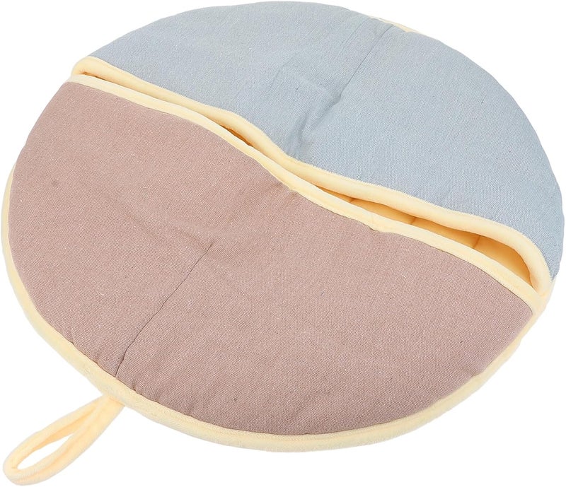 Warm Cat Sleeping Bed and Winter Cat Soft Cotton Linen Material Medium Size Pink Blue Color Cozy Indoor Pet Nest and Kittens - Image 1