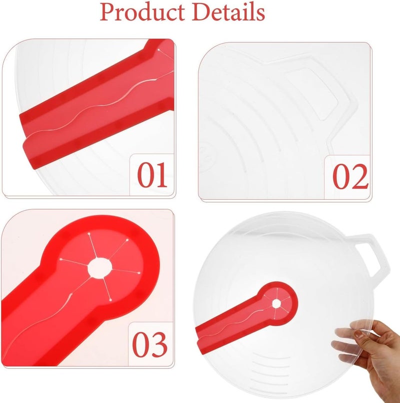 VUFVOID 12 Inch Mixer Splatter Guard, Egg Whisk Mixing Bowl Lid Practical Silicone Anti Splash Cover Cooking Kitchen Tools Pots Shields Fits Accessories for Home Baking Most Hand Electric Mixers - Image 5