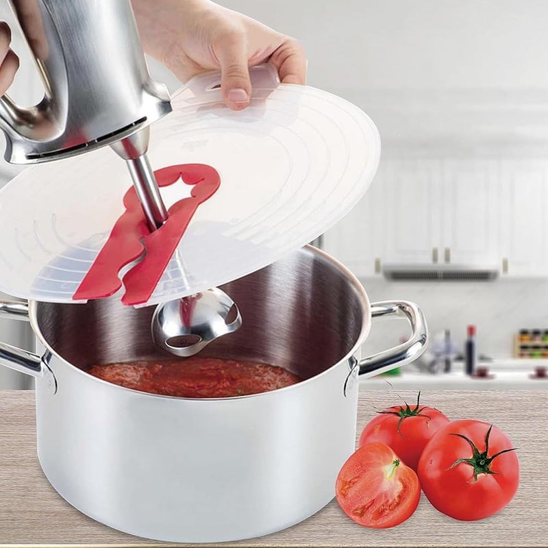 VUFVOID 12 Inch Mixer Splatter Guard, Egg Whisk Mixing Bowl Lid Practical Silicone Anti Splash Cover Cooking Kitchen Tools Pots Shields Fits Accessories for Home Baking Most Hand Electric Mixers - Image 3