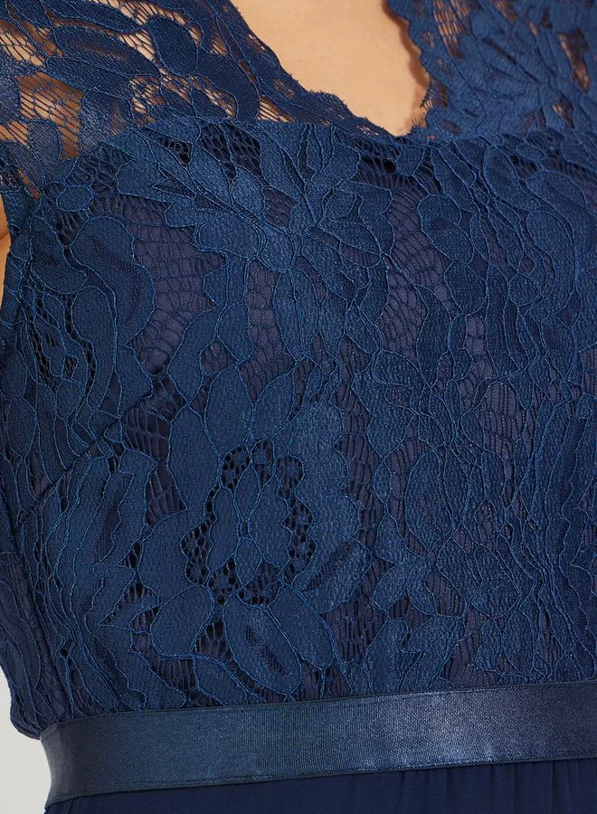 Take Two Lace Bodice Maxi Dress