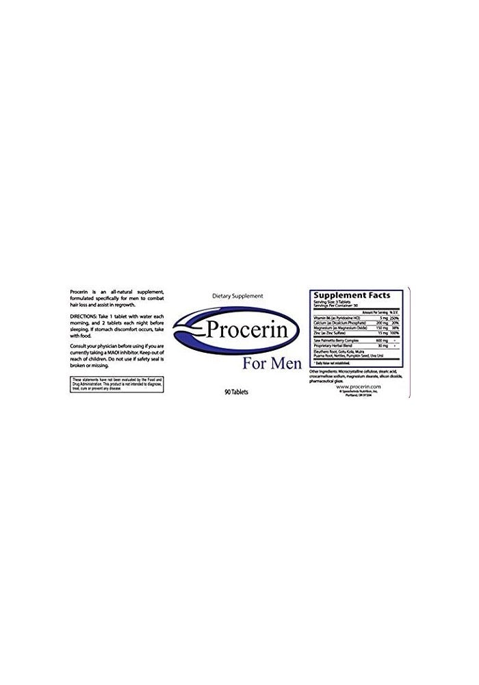 Procerin Hair Regrowth Complex for Men - 90 Tablets - Image 2