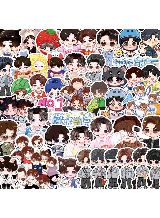 NIBEMINENT 75 Pcs Cartoon Detective Academy Deco Kit Waterproof Stickers, High Definition Printing Bright Colors, Suitable for Laptop Skateboard Luggage Water Bottle Guitar DIY - Image 1