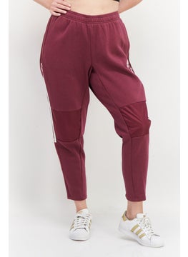 Adidas Women Plus Size Brand Logo Training Pants, Maroon  - Image 1