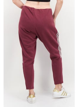 Adidas Women Plus Size Brand Logo Training Pants, Maroon  - Image 4