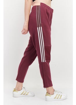 Adidas Women Plus Size Brand Logo Training Pants, Maroon  - Image 3