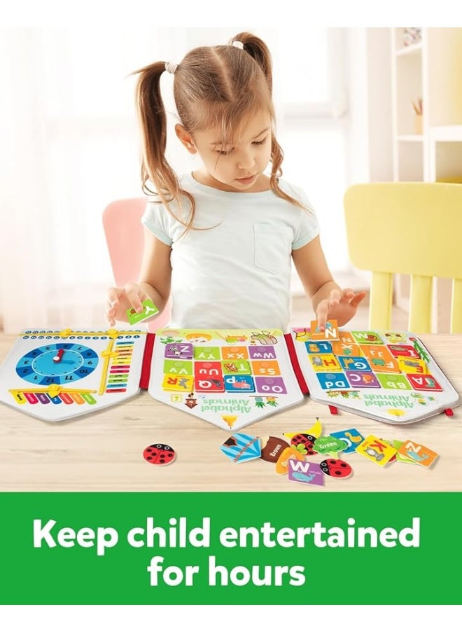Coogam Coogam Toddler Felt Montessori Busy Book, Activity Sensory Boards Fine Motor Skill Quiet Book Car Travel Binder Autism Toys Preschool Learning Educational Gift for 3 4 5 Year Old  - Image 2