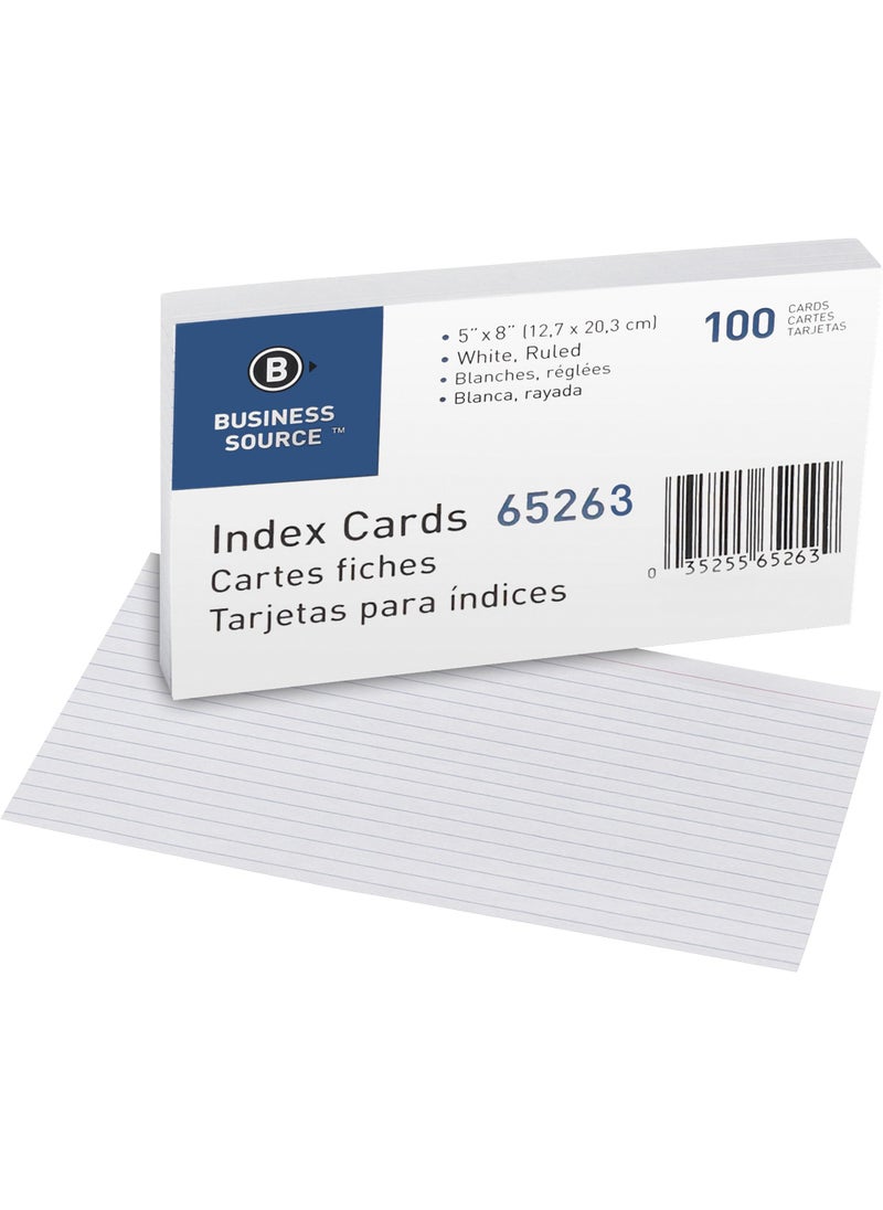 Business Source Business Source Paper Pads Index Card, 5"x8" (65263) 