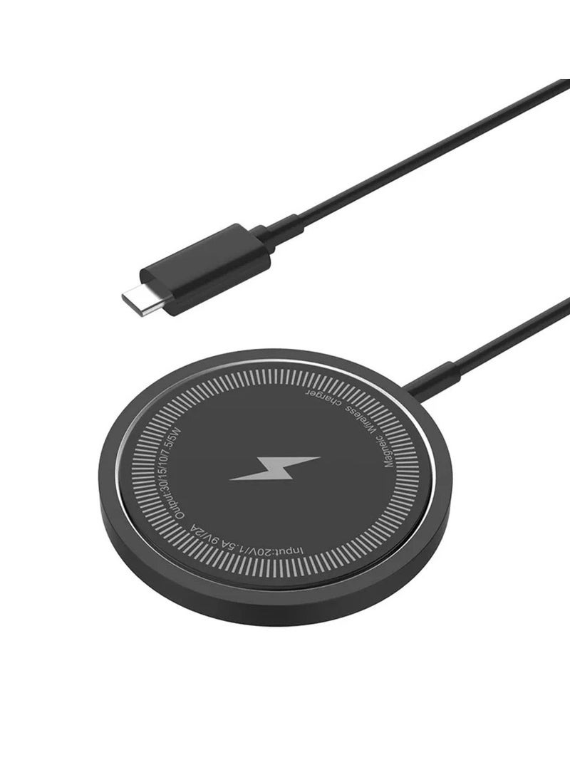 AROAQ Magnetic Wireless Phone Charger, Portable Fast Charging Magnetic Charging Pad, Compact And Lightweight Cordless Charging Mat, Safe And Reliable Charging Station For Mobile, (Pack Of 2pcs, Type C) - Image 1