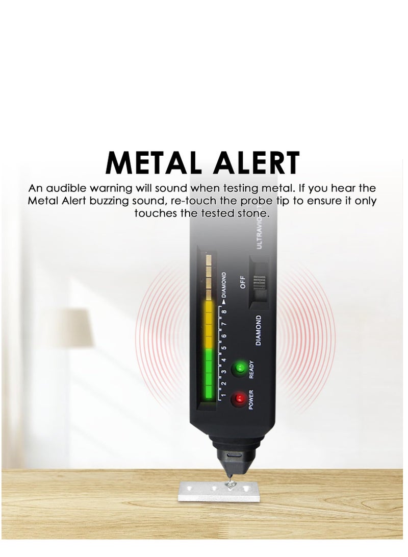 Excefore Diamond Tester Pen, High Accuracy Diamond Tester with Ultraviolet (UV) Light, Thermal Conductivity Meter Professional Diamond Tester Jeweler Tool for Retail Jewelers, Novice and Expert Tool - Image 2