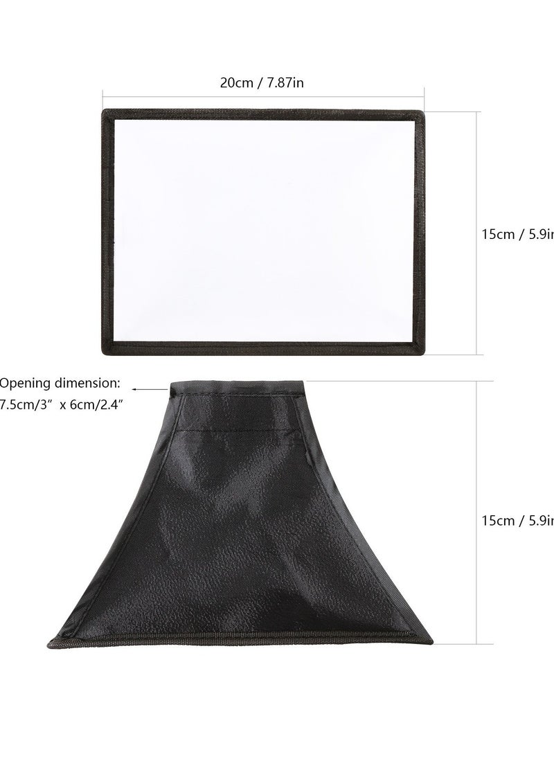 SYOSI - 2 Pack Flash Diffuser Softbox Set Collapsible with Storage Pouch 8" Octagon and 8"x6" Rectangle Softboxes for Canon Nikon - Image 1