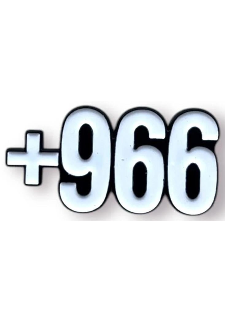 استكرات استكر جوال بشعار+966  الجديد جودة عالية ثلاثية الابعاد المعدنية حديد ملصقات هاتف محمول