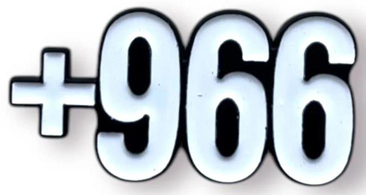 New +966 Logo Mobile Sticker High Quality 3D Metal Iron Mobile Phone Stickers