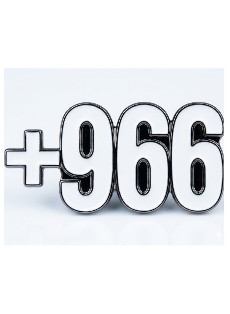 New +966 Logo Mobile Sticker High Quality 3D Metal Iron Mobile Phone Stickers - Image 1