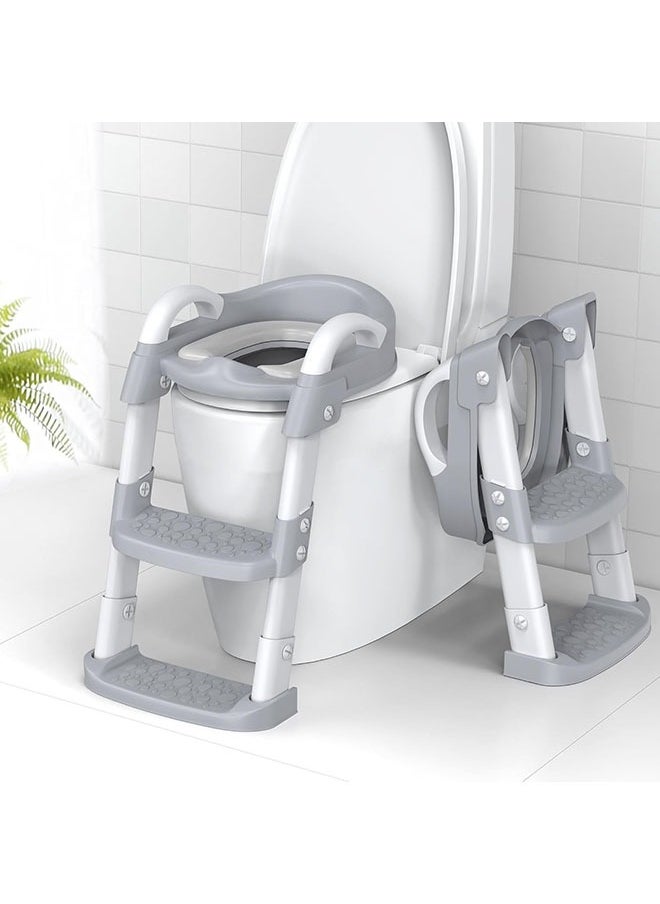 Arabest - Potty Training Seat with Step Stool Ladder, Toddler Potty Training Toilet for Boys Girls Kids, Potty Chair Adjustable Potty Seat for Toilet with Anti-Slip Wide Steps Splash Guard Safety Handles - Image 1