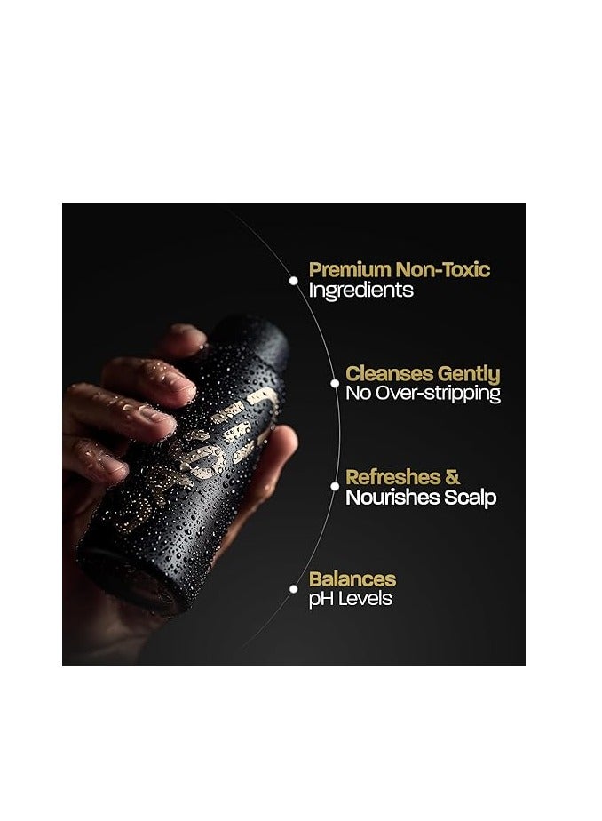 BASED Rejuvenating Shampoo with Aloe Vera, Peppermint Oil, & Coconut Oil, Cleansing Shampoo for Men, No Sulfates, Parabens or Phthalates, Quality Men’s Hair Care, 8.34 fl oz Bottle (Pack of 1) - Image 2