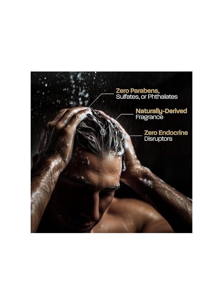 BASED Rejuvenating Shampoo with Aloe Vera, Peppermint Oil, & Coconut Oil, Cleansing Shampoo for Men, No Sulfates, Parabens or Phthalates, Quality Men’s Hair Care, 8.34 fl oz Bottle (Pack of 1) - Image 3