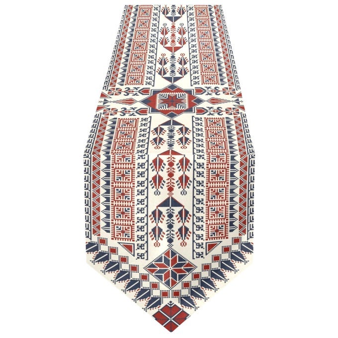 DOUBLESIDED TATREEZ DECORATIVE PALESTINIAN TABLE RUNNER 18X72 INCHES LONGETHNIC NATIONALITYTABLE CLOTH RUNNER FOR WEDDING BIRTHDAY PARTY KITCHEN DINING HOME EVERYDAY DECOR