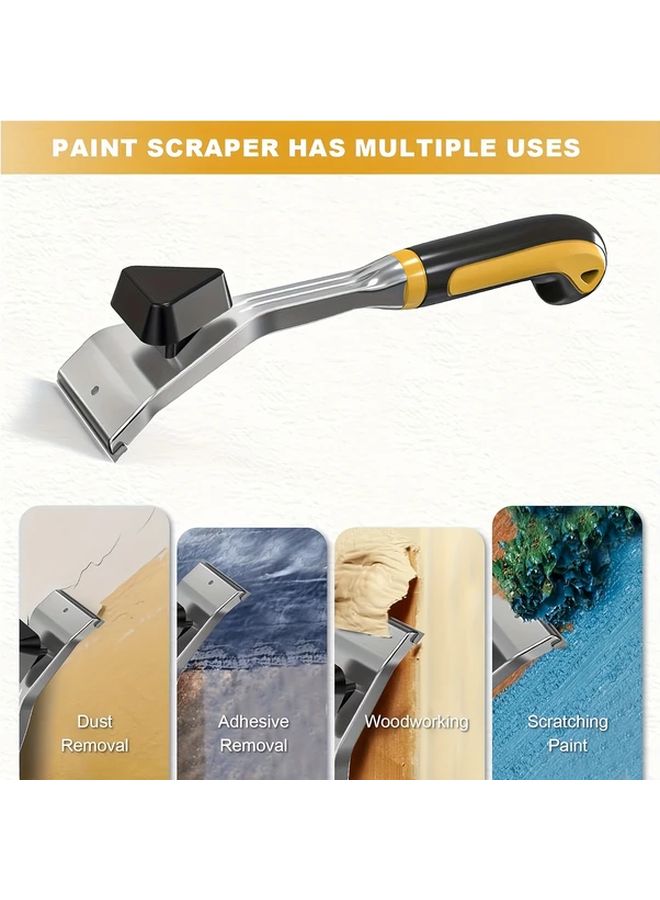 Polychrome Premium Ergonomic Carbide Scraper For Paint Wood Glue Resin Rust Removal - Image 3