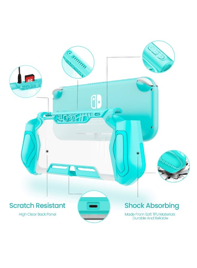Peachjoy Smart Switch Lite Protective Case for Nintendo, Daily Gift Ergonomic Sturdy Full Protection Gift Idea with Thumb Grip Caps Sturdy Lite Case Full Protection Case for Family Happy Hours - Image 2
