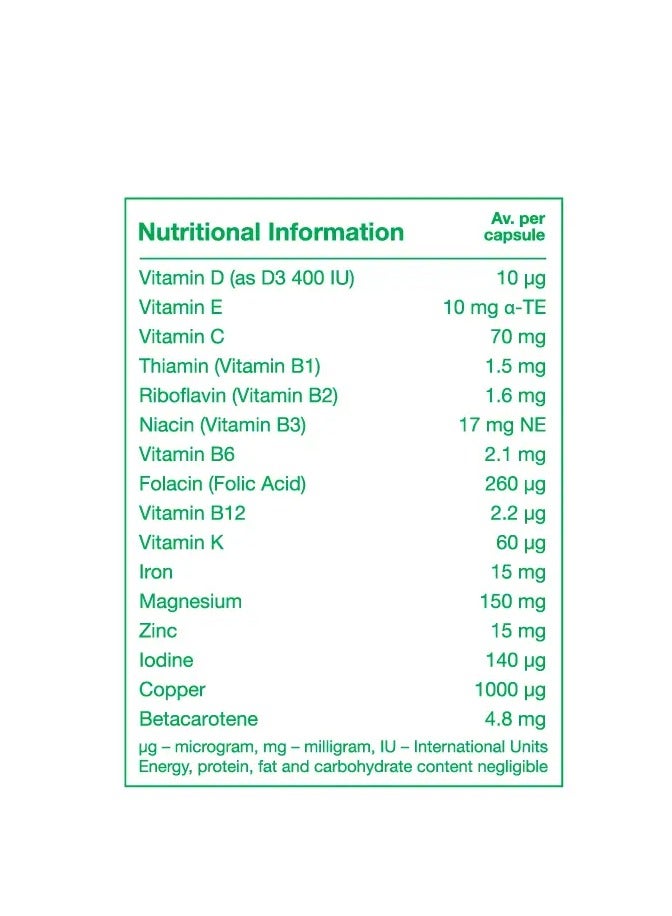 بريجناكير، فيتامينات ومعادن متعددة للنساء، 30 كبسولة - Image 2